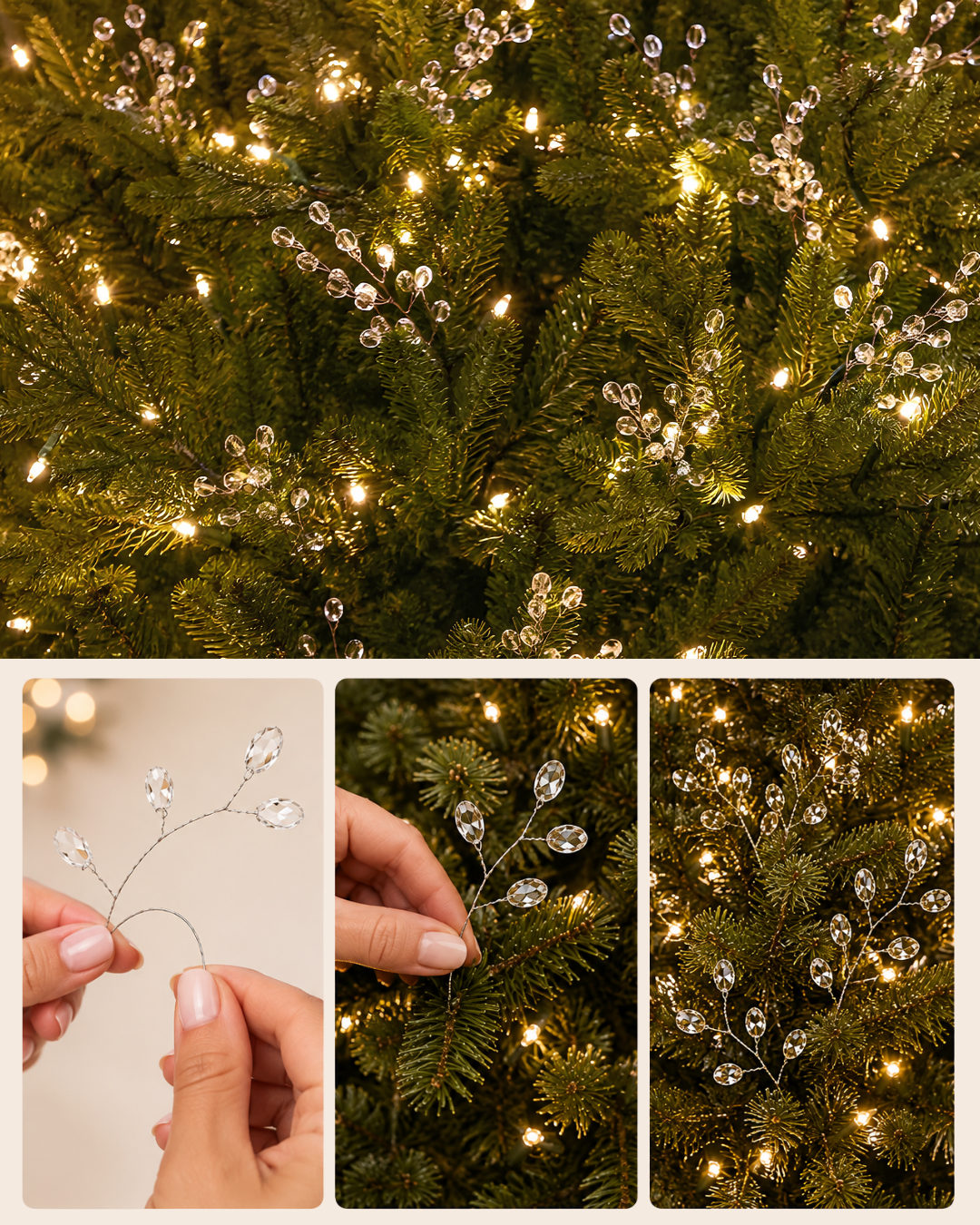Crystal Drop Christmas Tree Branches