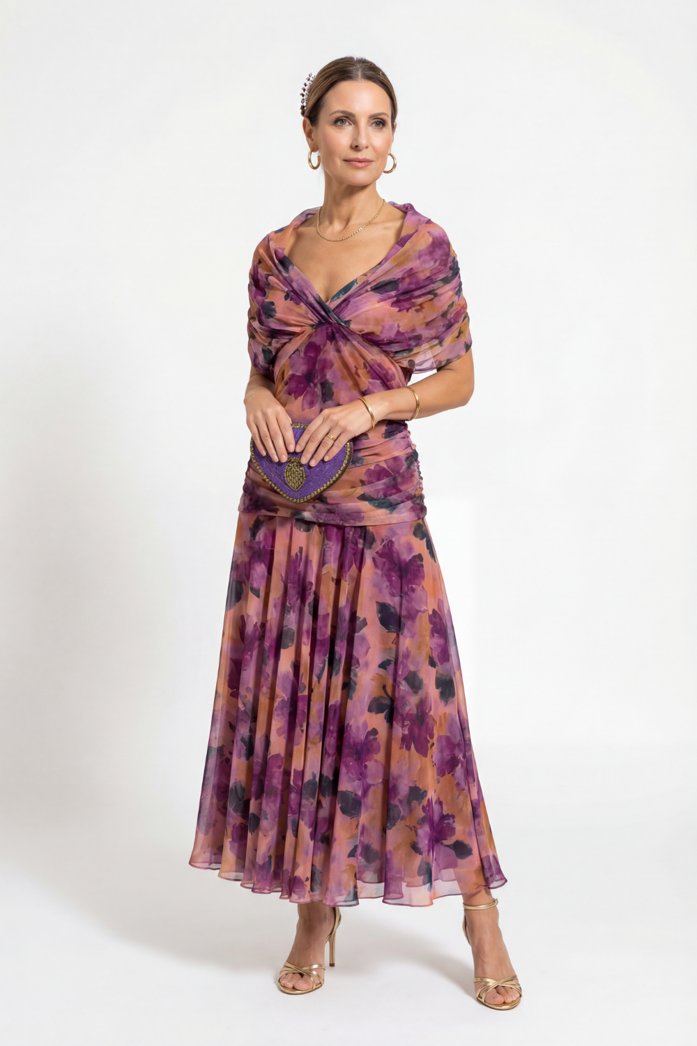 Off-Shoulder Floral Maxi Dress