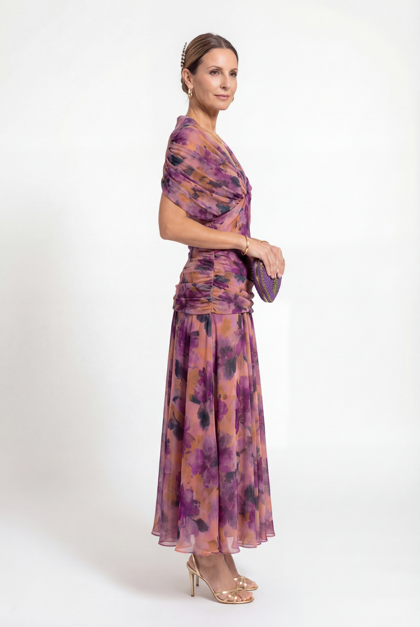 Off-Shoulder Floral Maxi Dress