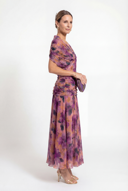 Off-Shoulder Floral Maxi Dress